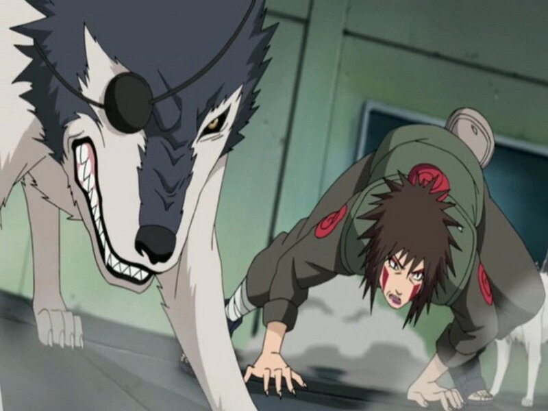 Naruto character with wolf