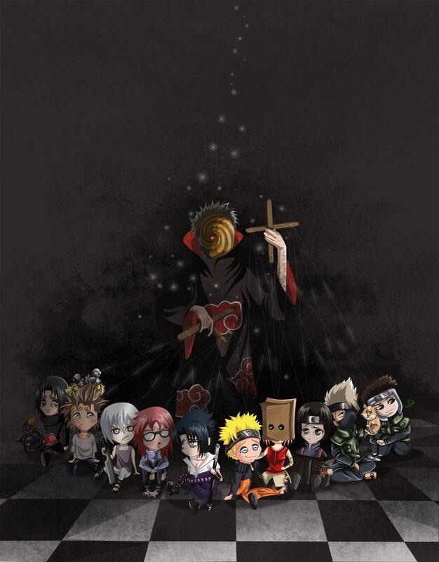 Naruto characters as puppets