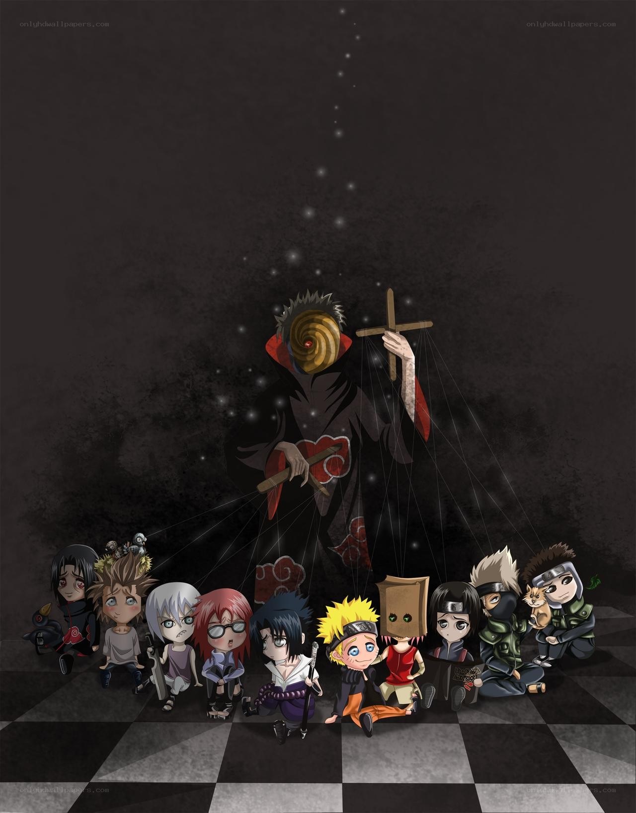 Naruto characters as puppets
