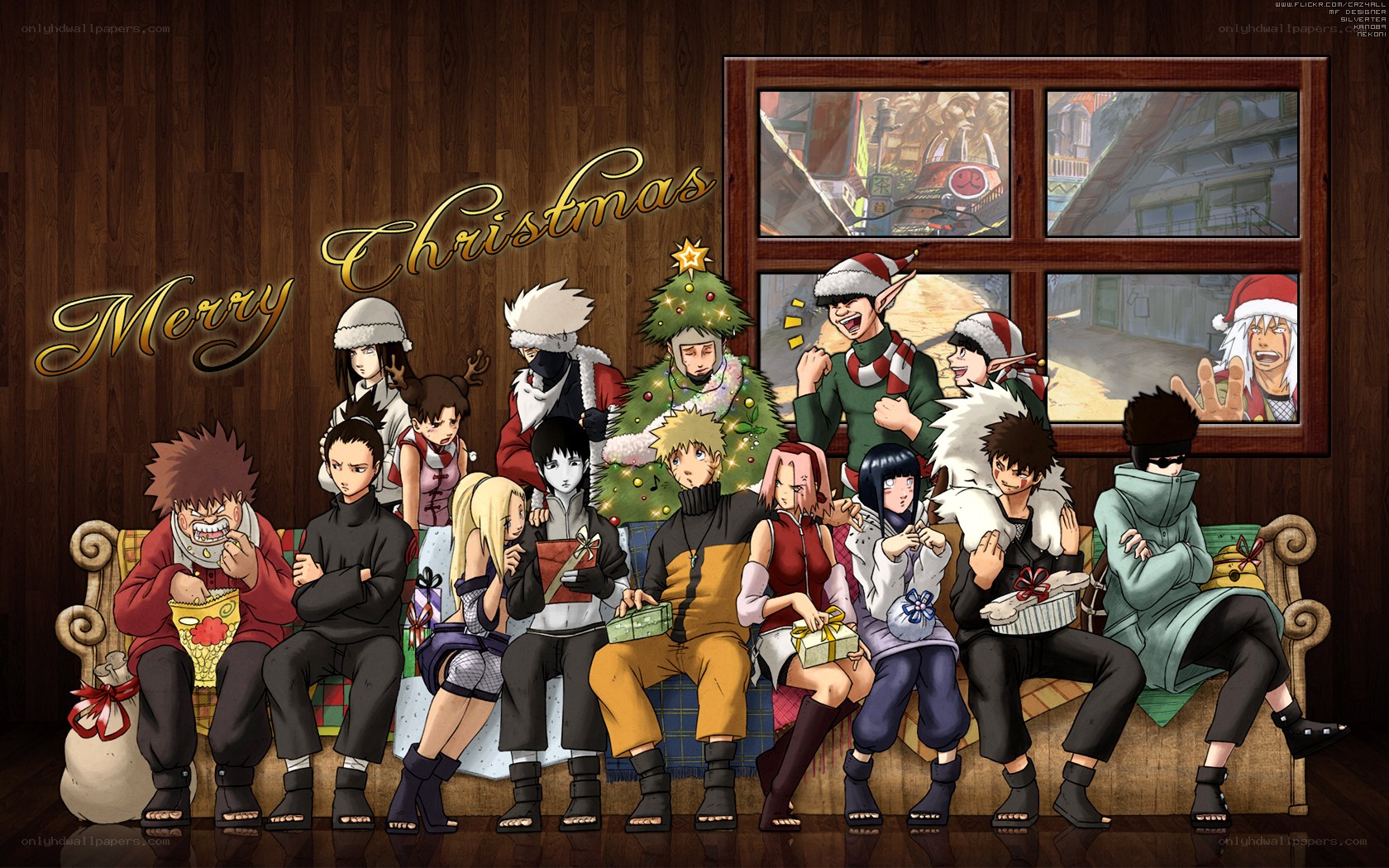 Naruto characters at Christmas