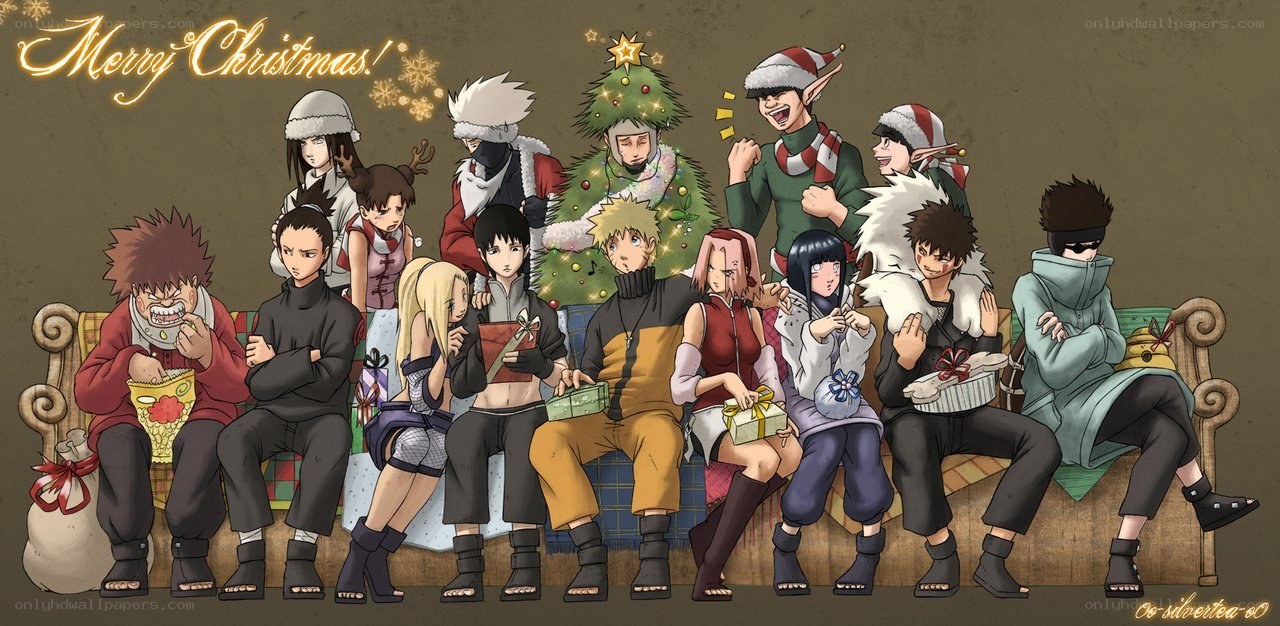 Naruto characters at Christmas