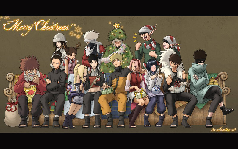 Naruto characters at Christmas