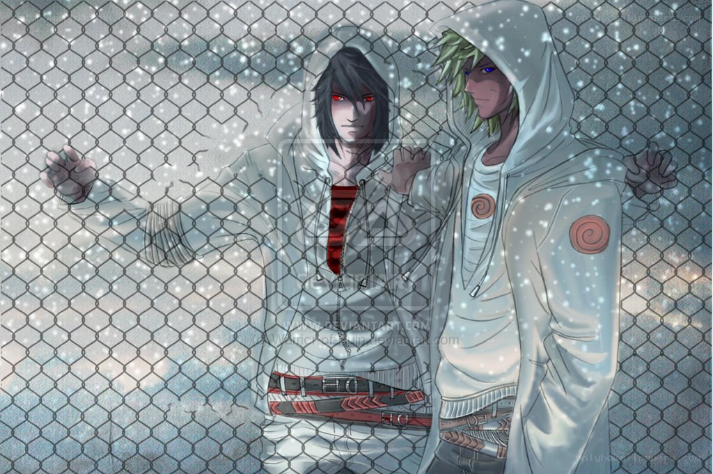 Naruto characters behind fence