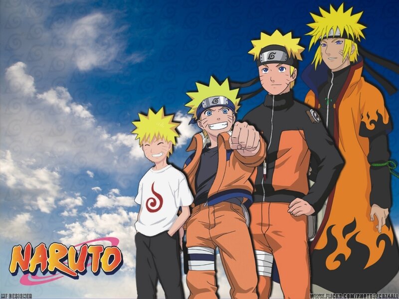 Naruto Characters — Blue, Confident