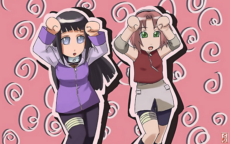 Naruto characters cheering