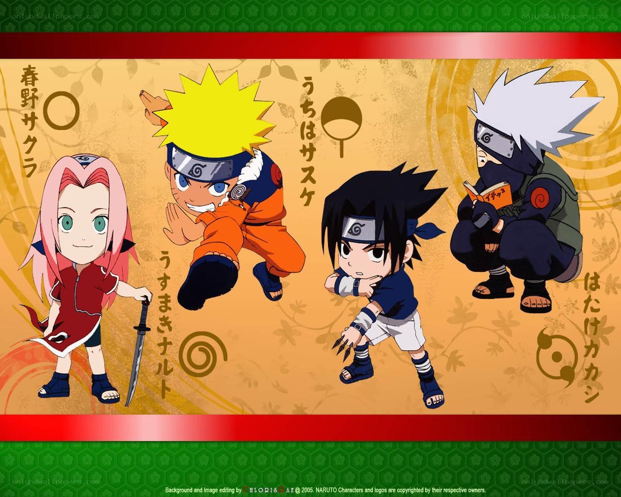 Naruto characters chibi art