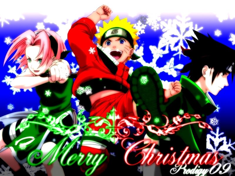 Naruto characters Christmas greeting