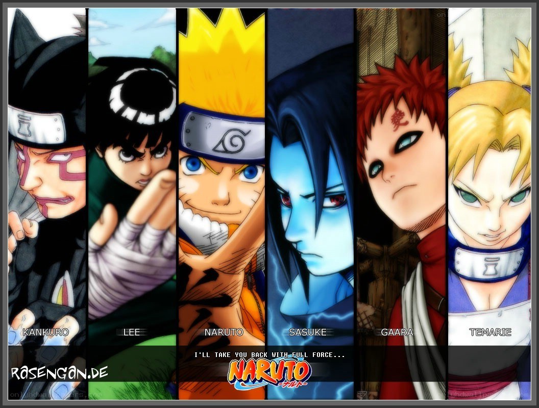 Naruto characters collage