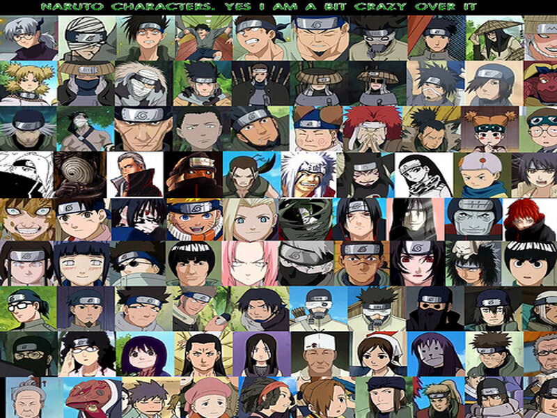 Naruto Characters Collage — Green, Neutral