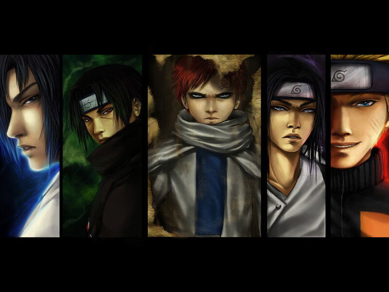 Naruto characters collage