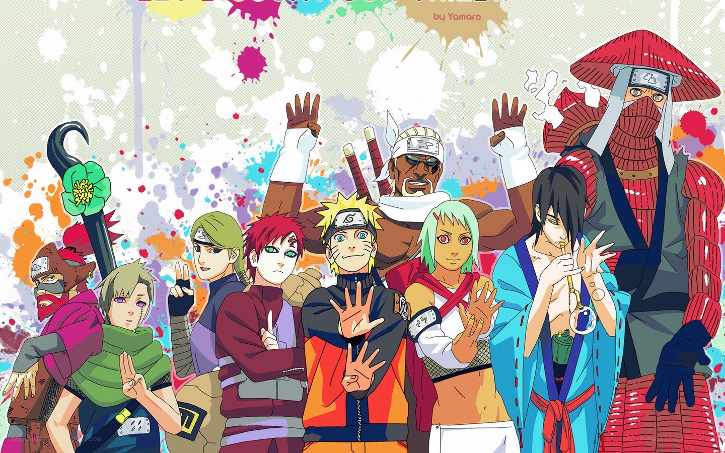 Naruto characters group art