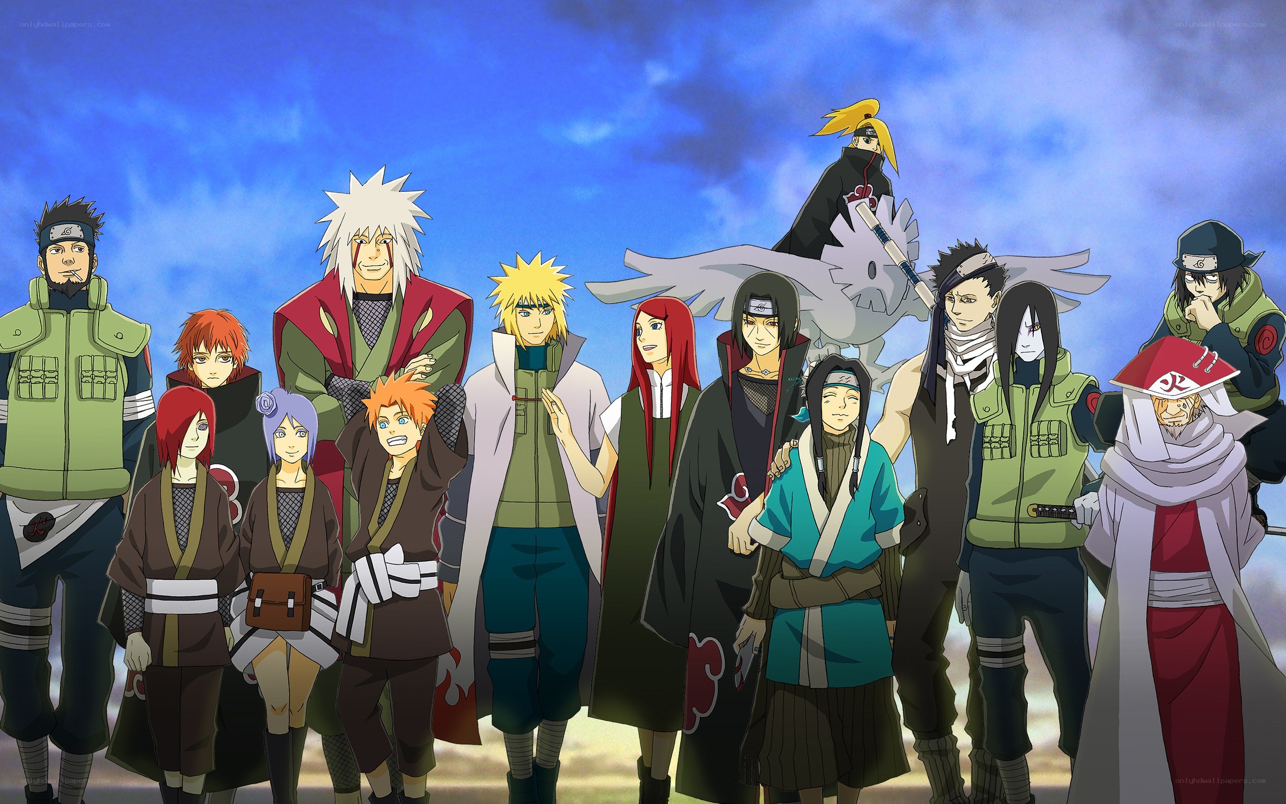 Naruto characters group portrait