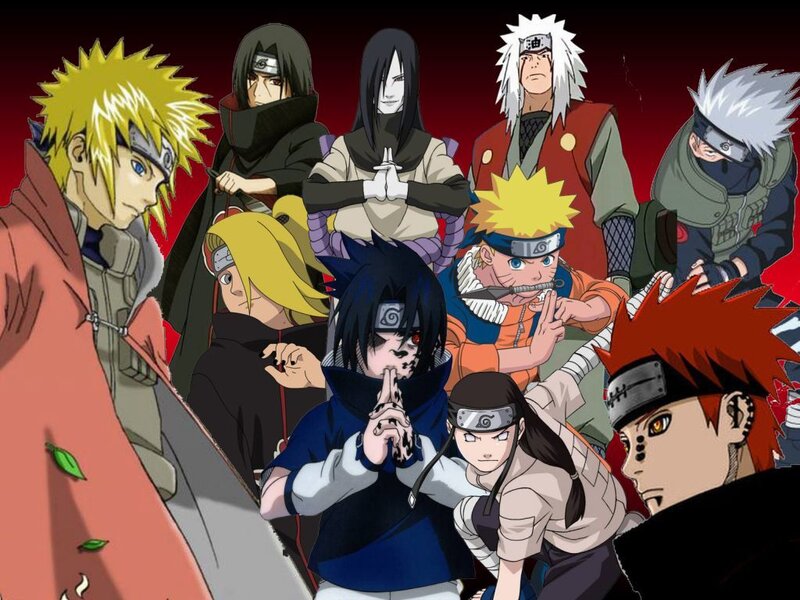 Naruto characters group portrait