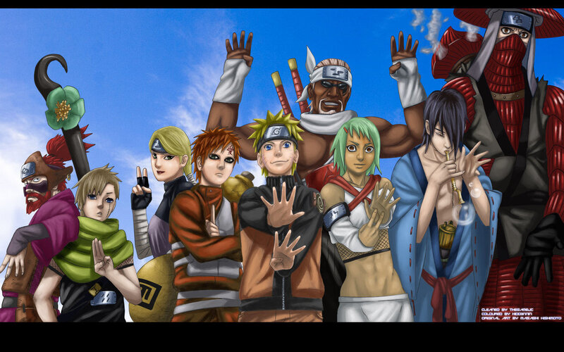 Naruto characters group portrait
