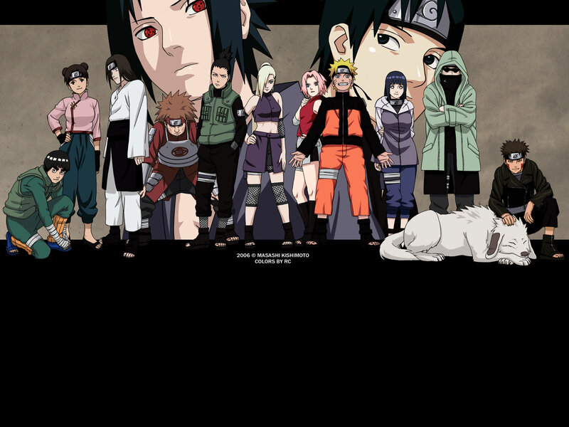 Naruto characters group portrait
