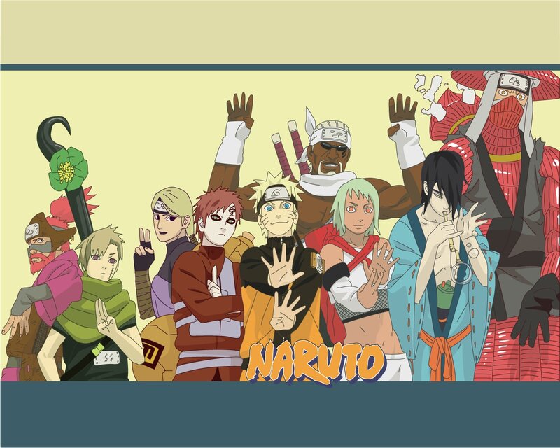 Naruto characters group portrait