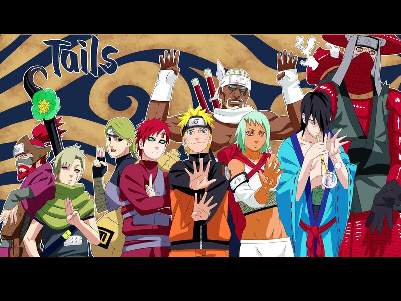 Naruto characters group portrait