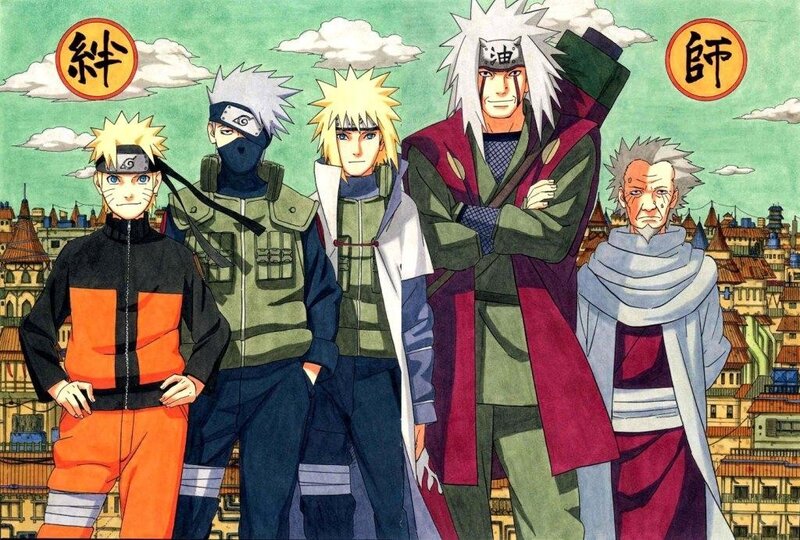 Naruto characters group portrait