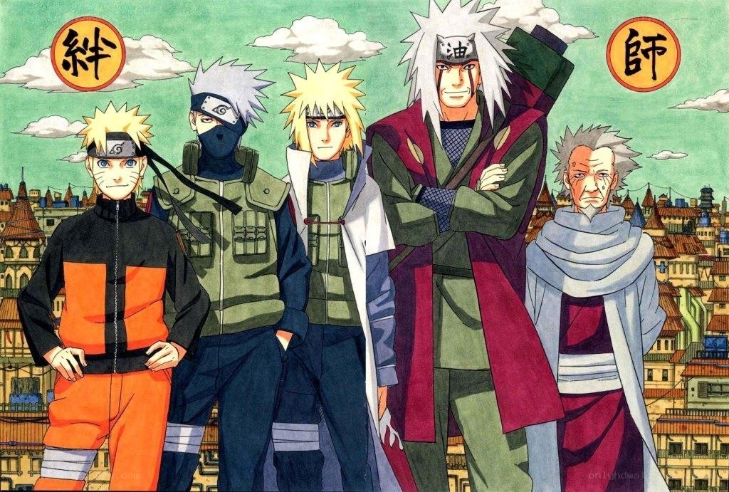 Naruto characters group portrait