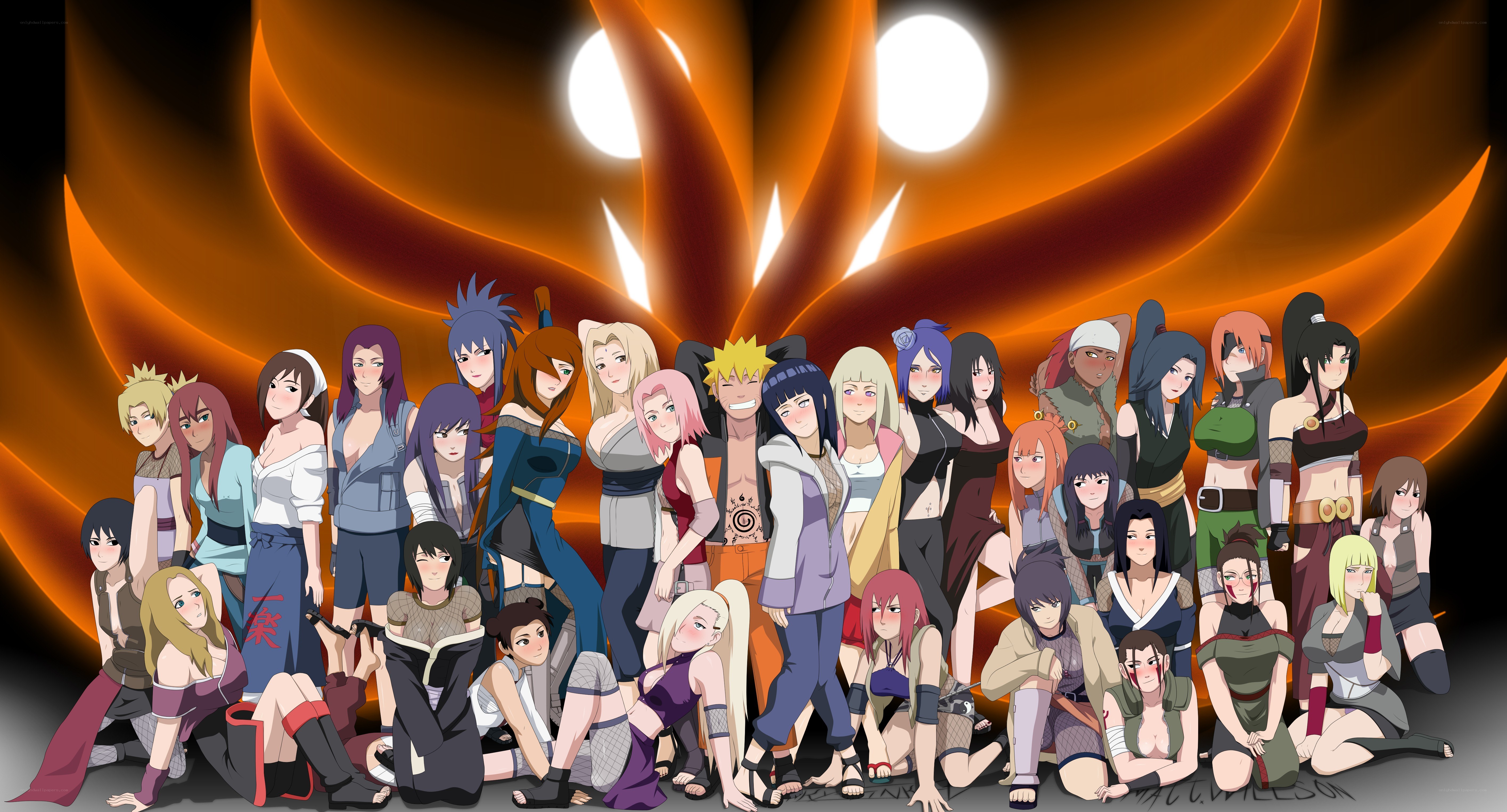 Naruto characters group portrait