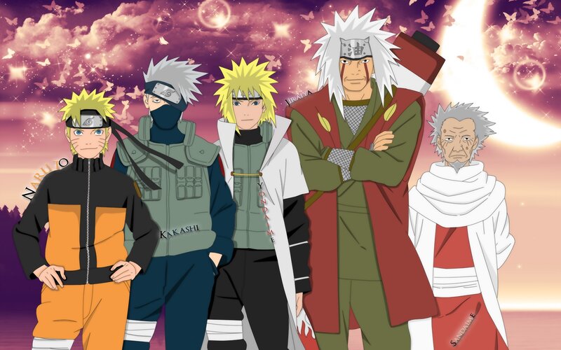 Naruto characters group portrait