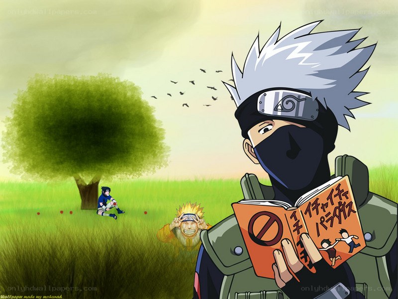 Naruto characters in a field