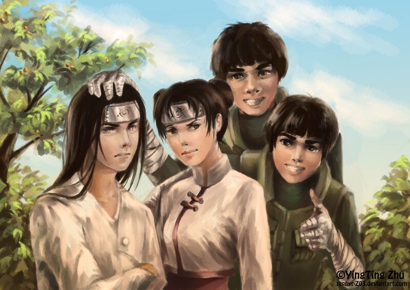 Naruto characters in a group