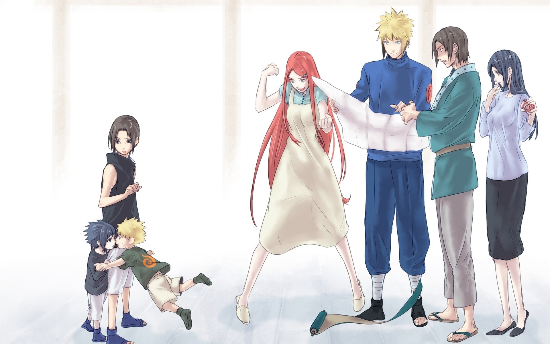 Naruto characters in a group