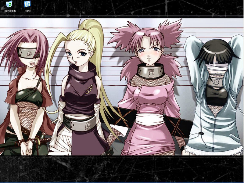 Naruto characters in a lineup