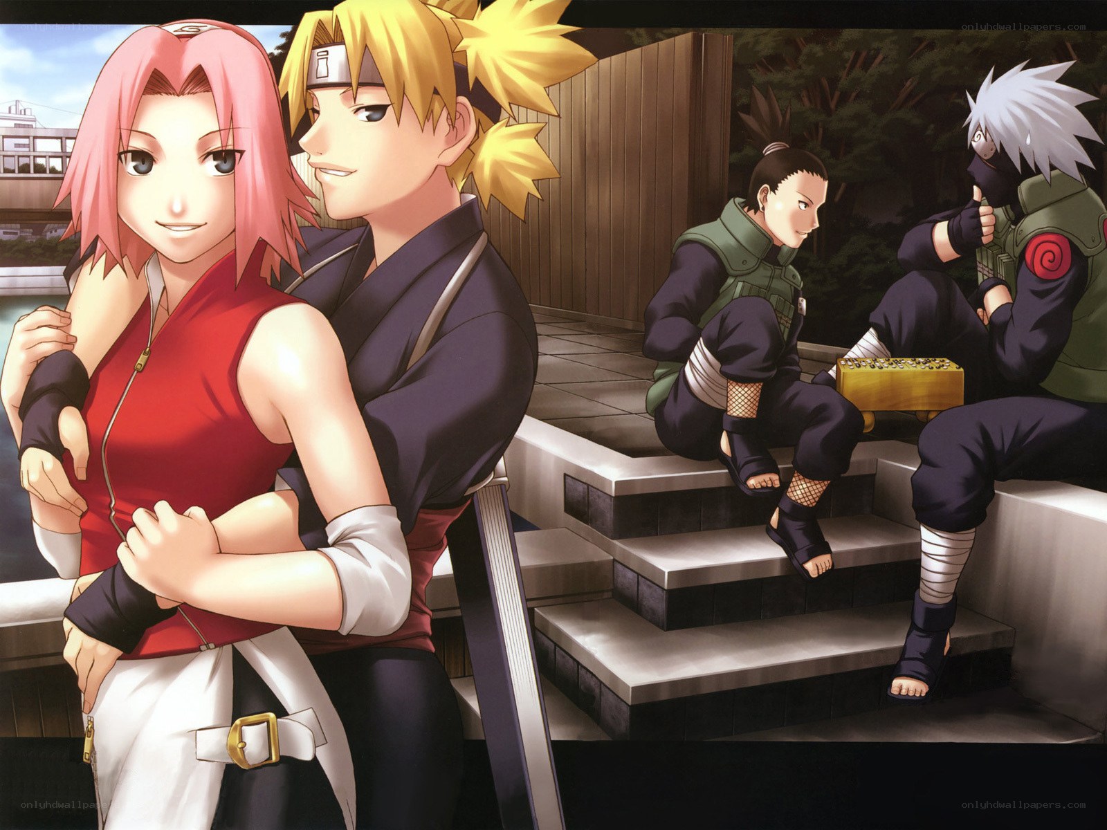 Naruto characters in a relaxed scene
