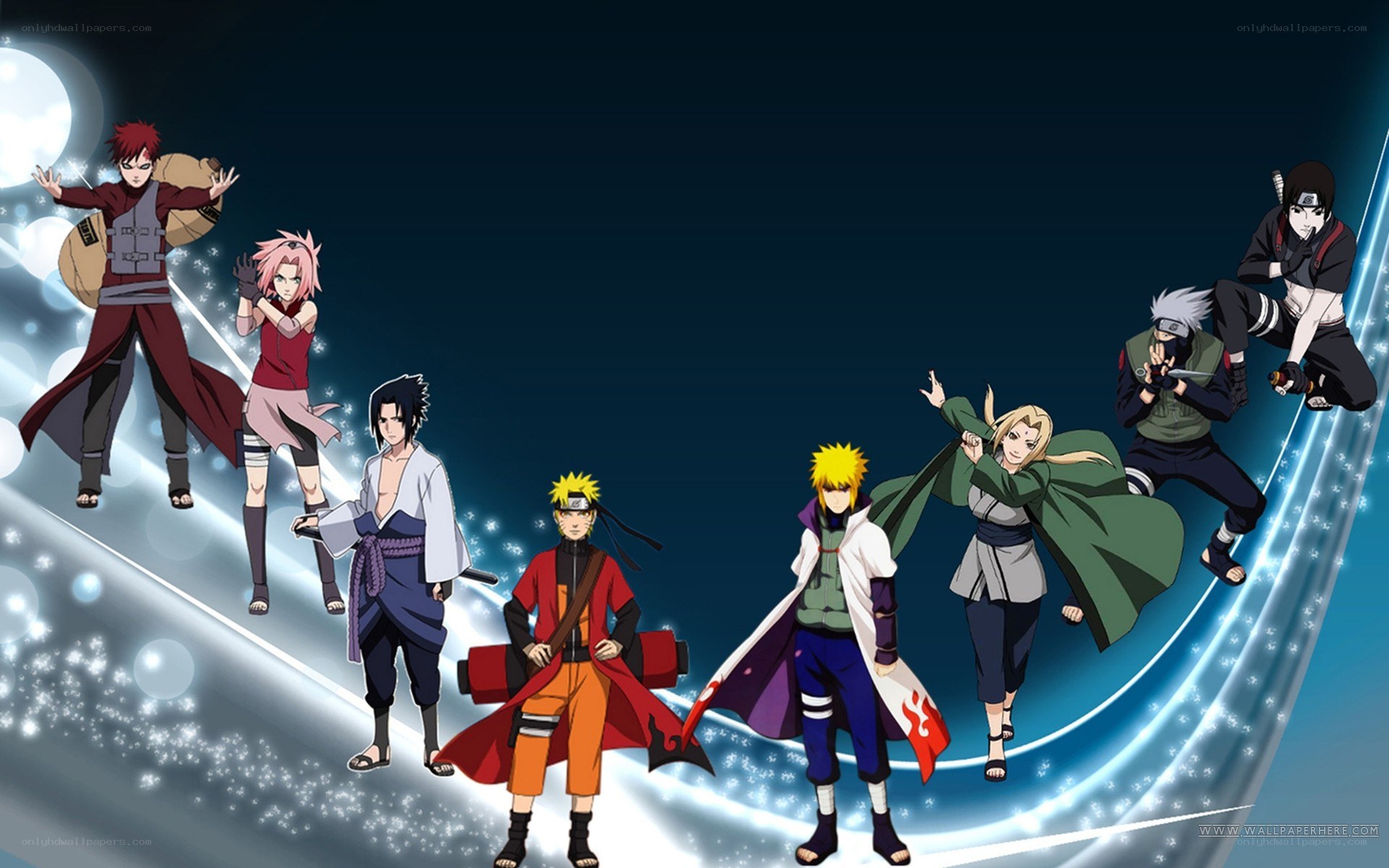 Naruto characters in action