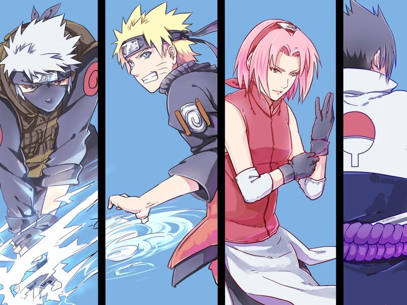 Naruto characters in action