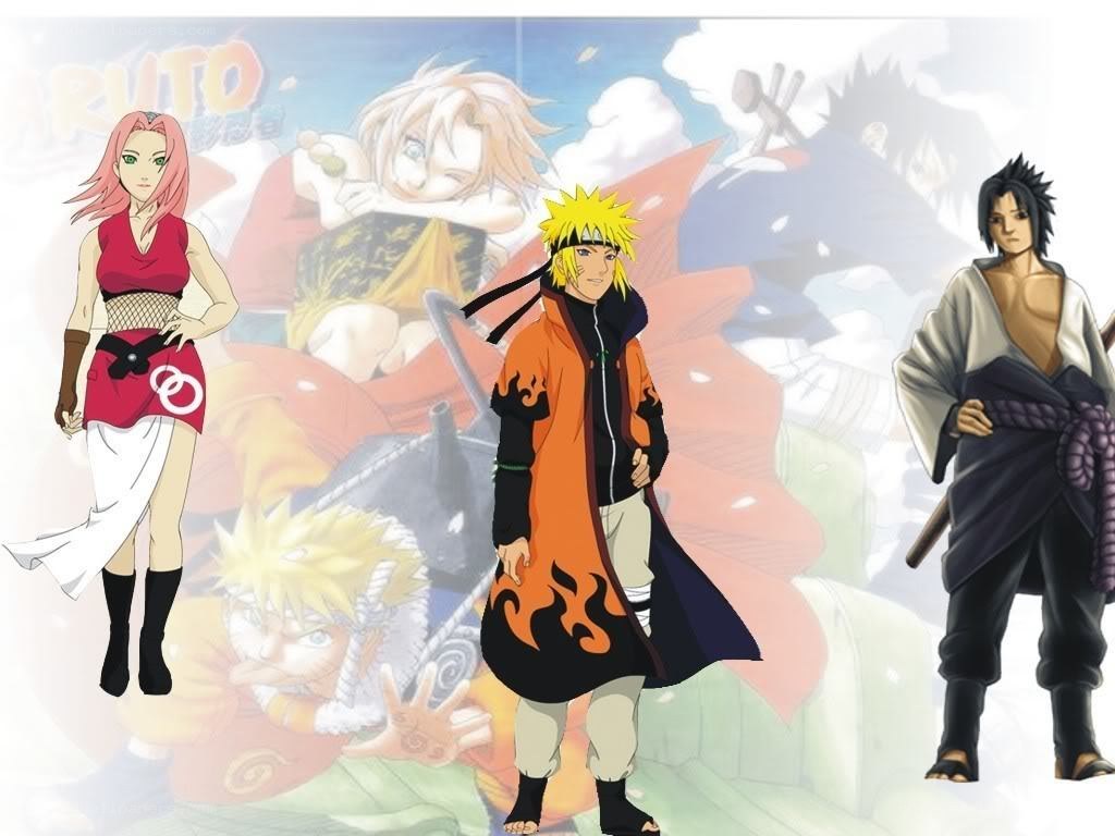 Naruto characters in action