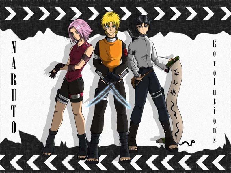 Naruto characters in action