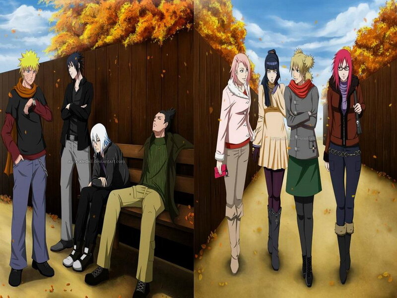 Naruto characters in autumn
