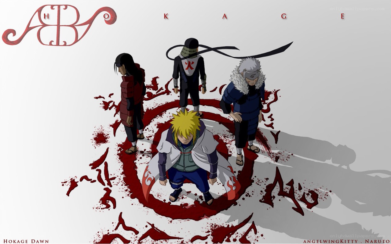 Naruto characters in blood circle