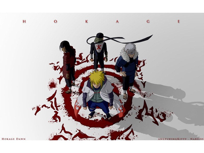 Naruto characters in blood circle