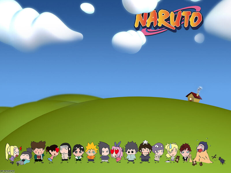 Naruto characters in chibi style