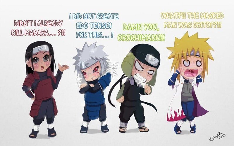 Naruto characters in chibi style
