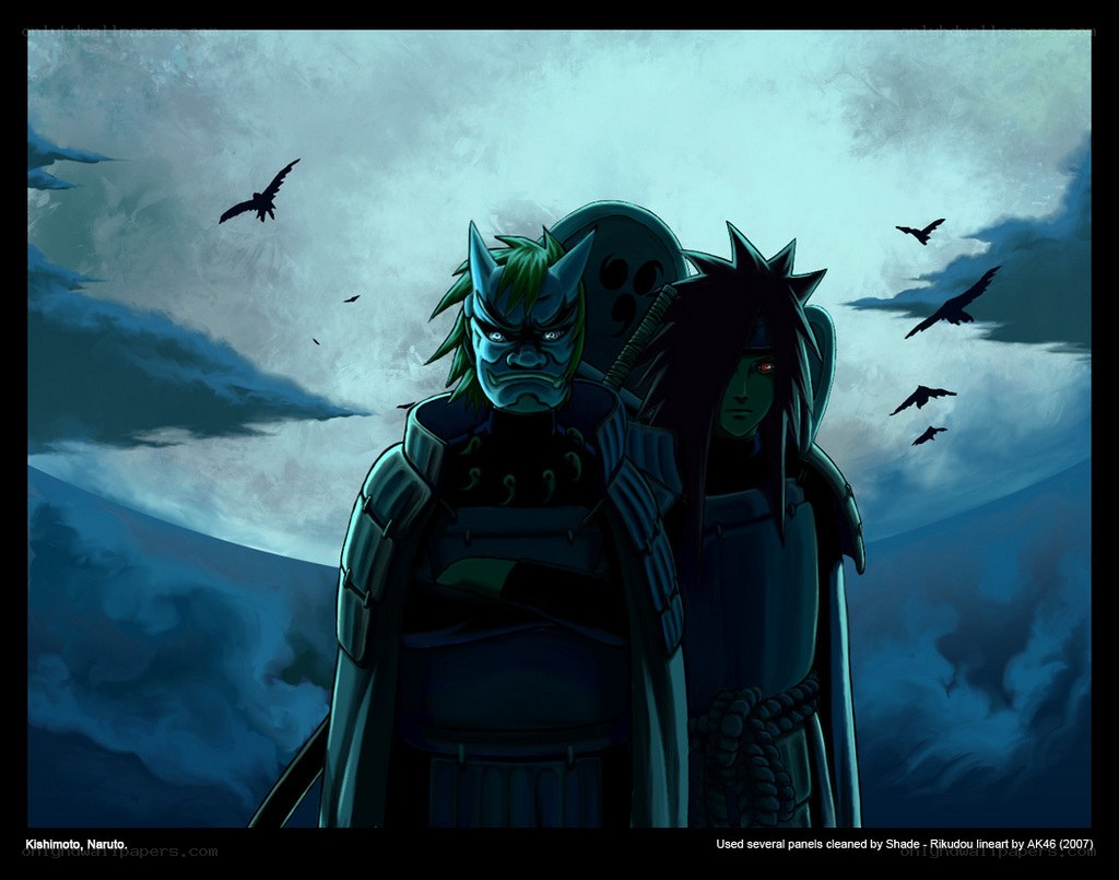 Naruto characters in dark scene