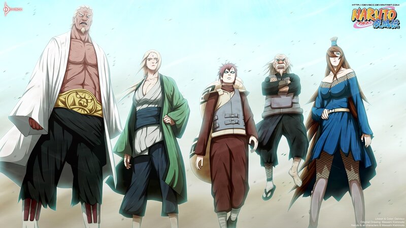 Naruto characters in desert
