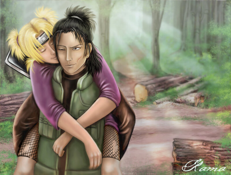 Naruto characters in forest