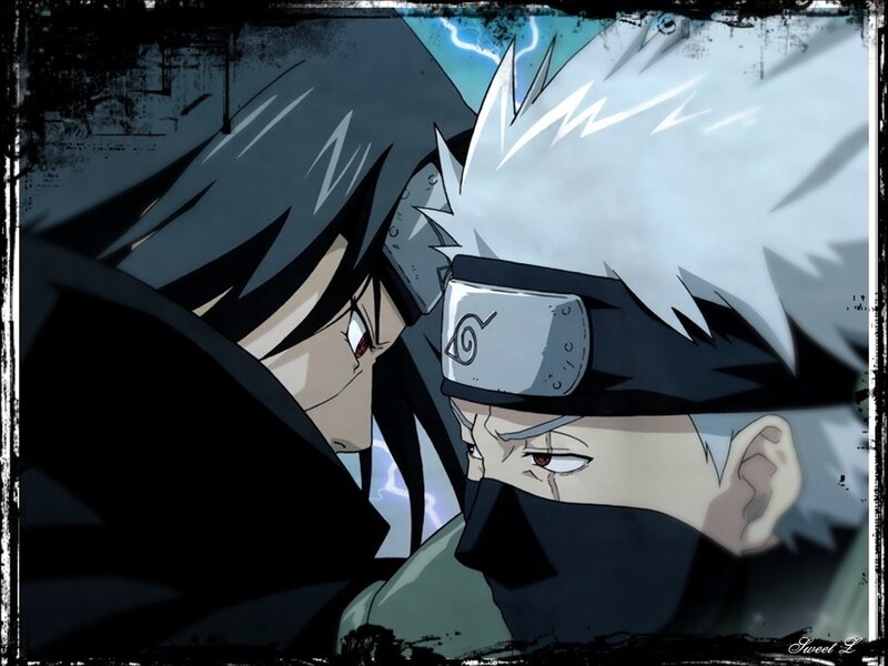Naruto characters in intense confrontation
