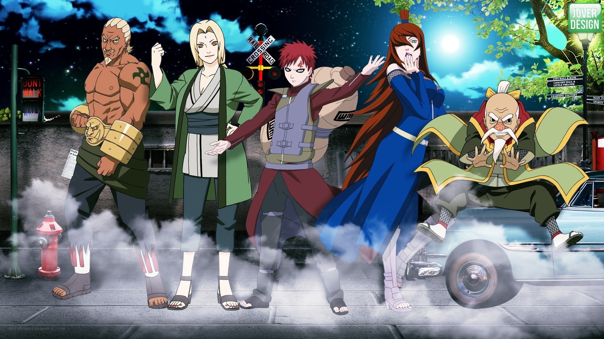 Naruto characters in modern city
