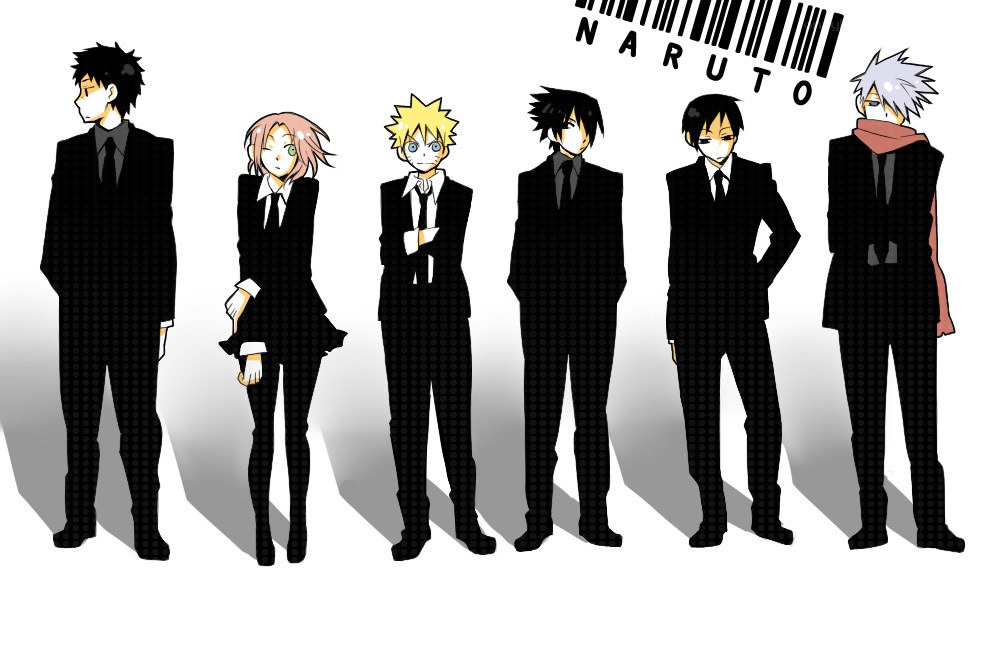 Naruto characters in suits