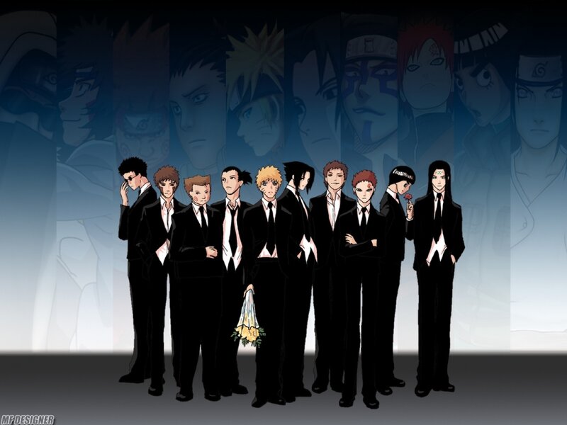 Naruto characters in suits
