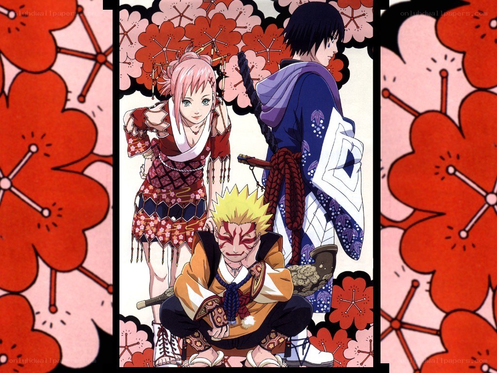 Naruto characters in traditional attire