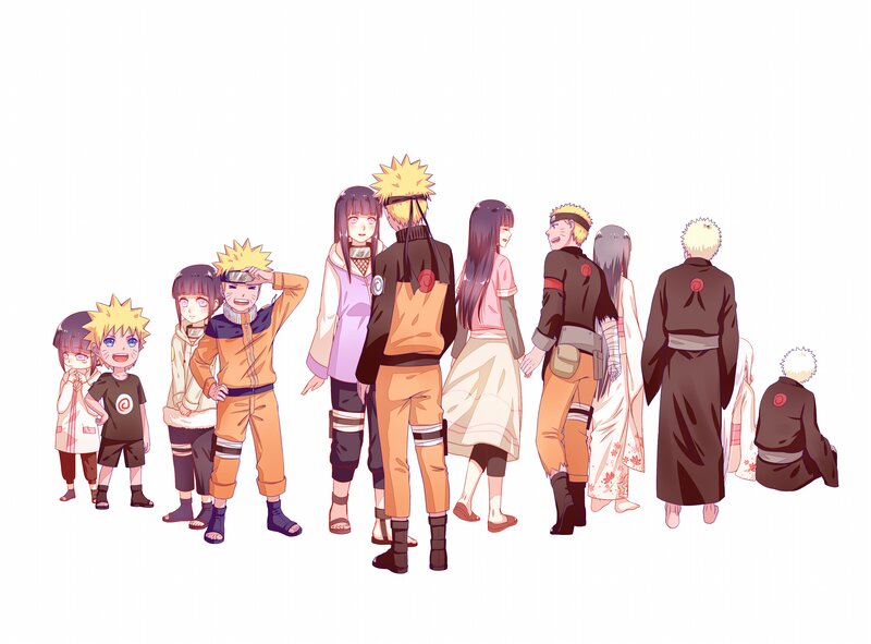 Naruto Characters in Various Ages