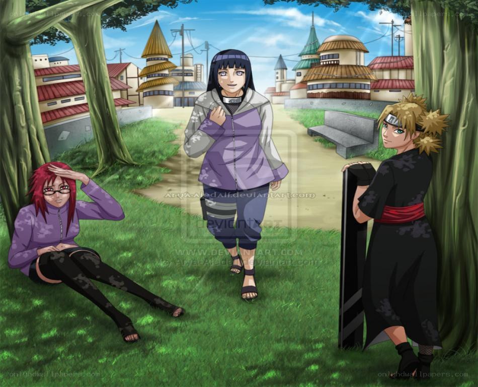 Naruto characters in village