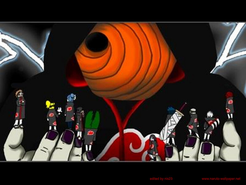 Naruto characters on fingers